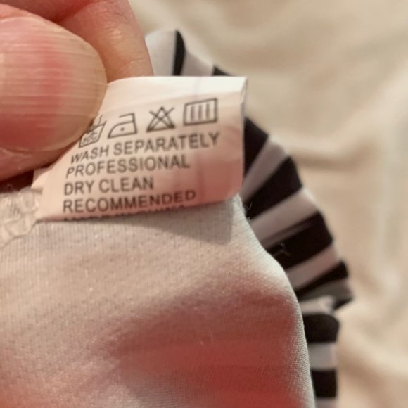 Black and Grayish/Ivory Paper Bag Waist Pants - Picture 15 of 15